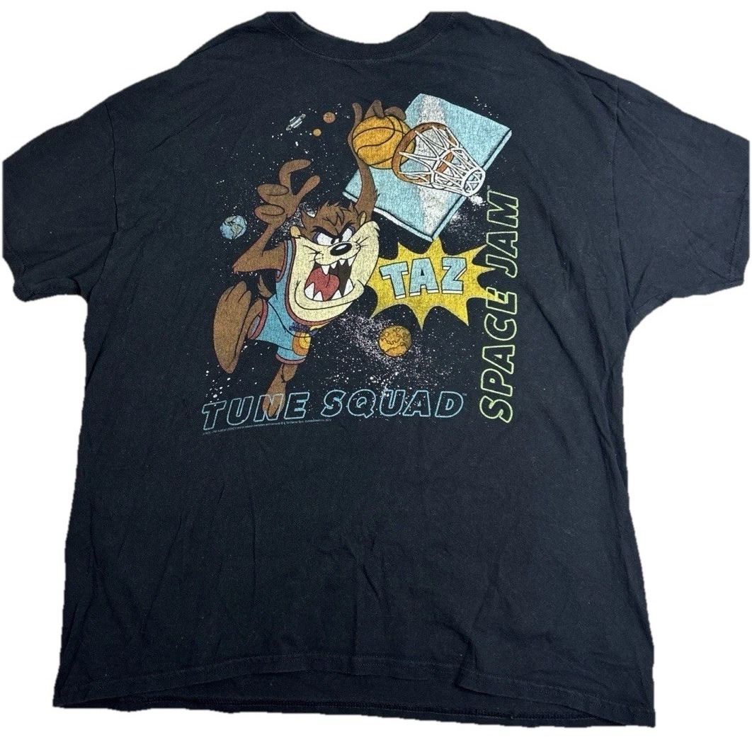 Space Jam Tune Squad Taz Shirt Extra Large Casual Fun Tee. Outdoors Gym(262)